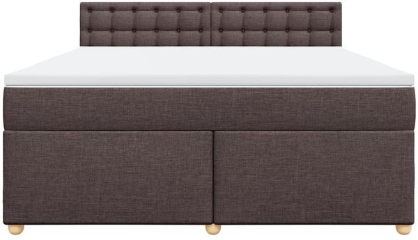 vidaXL Boxspringbett mit Matratze Dunkelbraun 180x200 cm Stoff 3289076 Bild 6