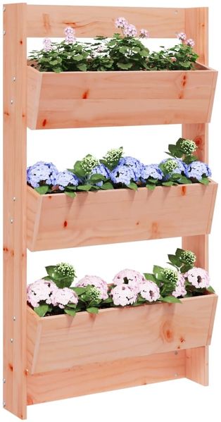 vidaXL Wand-Pflanzkübel 3 Fächer 60x18,5x110 cm Massivholz Douglasie 825119