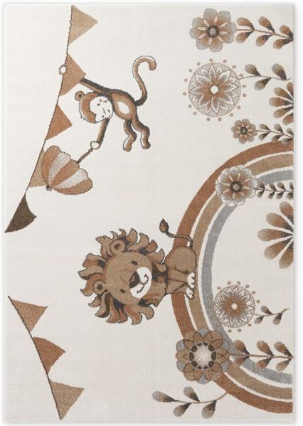 Villeroy & Boch Kinderteppich Roar like a Lion Summer Party Teppich, rechteckig, Höhe: 9 mm, Spielteppich weich, Kinderzimmer, Boho Kids Spielunterlage, Tieremotiv