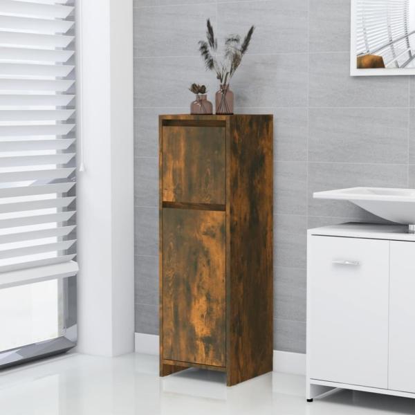 vidaXL Badezimmerschrank Räuchereiche 30x30x95 cm Holzwerkstoff 815552