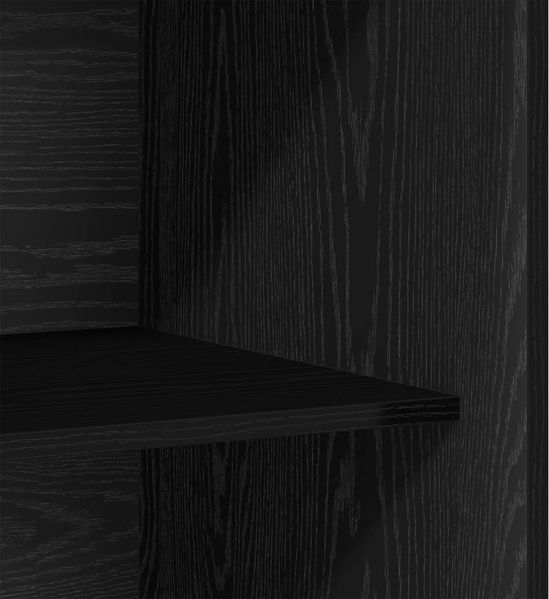 vidaXL Kleiderschrank mit Regal Schwarz Eichen-Optik 80 x 50 x 200 cm 3378503 Bild 5