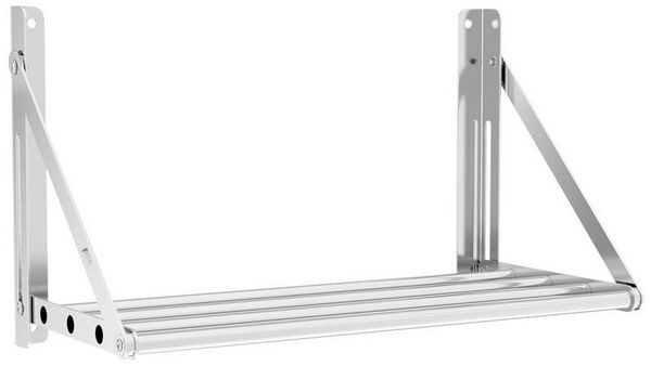 Royal Catering RC-TFWH80X30 Wandbord klappbar Stangendesign 80x30 cm 40 kg Edelstahl Hängeregal Küche Wandregal klappbar