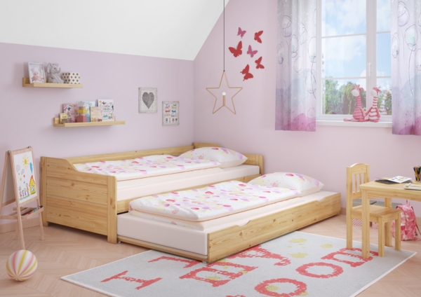 Sofabett Doppelbett Bettgestell 90x200 Einzelbett Bett + Bettkasten Kiefer massiv 60.34-09 Bild 4