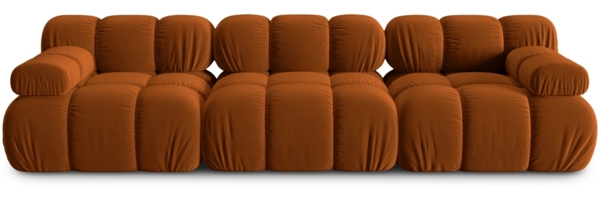 Micadoni Modulares Sofa Bellis 3-Sitzer Samt Bluvel Terrakotta