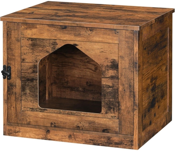 Katzenhaus Katzenklo Schrank Einzeltür Katzentoilette Vintagebraun