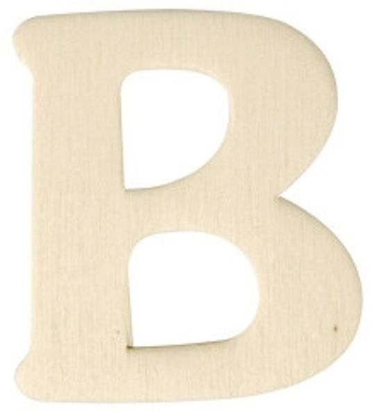 Holz-Buchstaben, 4 cm, B