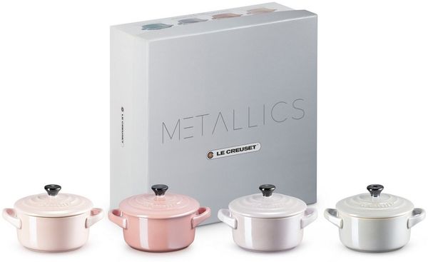 Le Creuset MINI-COCOTTE 4ER SET METALLICS ROSÉ