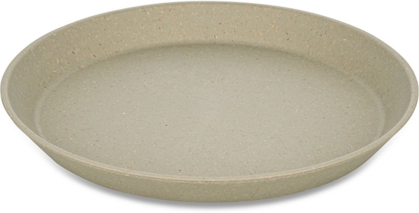 Koziol Kleiner Teller 4er-Set Connect Plate, Kuchenteller, Kunststoff-Holz-Mix, Nature Desert Sand, 20. 5 cm, 7100700