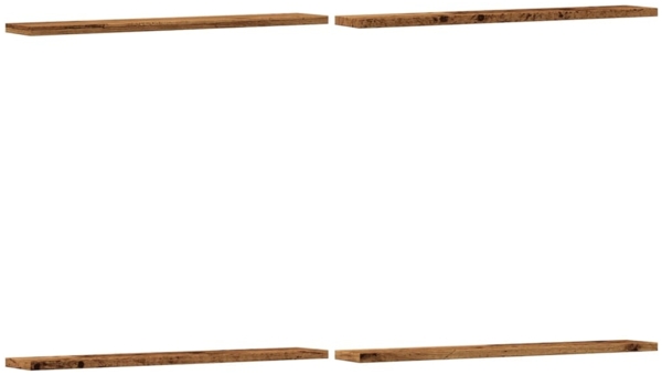 vidaXL Wandregale 4 Stk. Altholz-Optik 60x20x1,5 cm Holzwerkstoff 856297