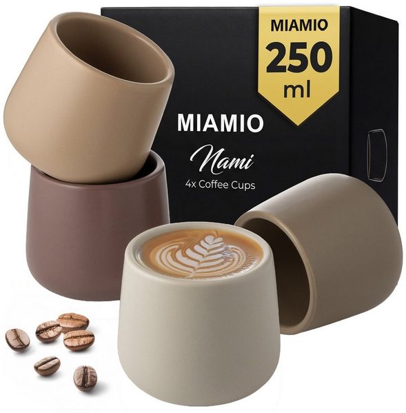 MiaMio Tasse Nami Coffee Cups Set of 4 Beige Canyon
