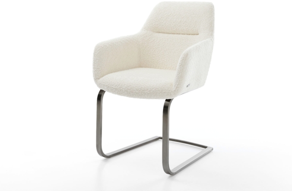 Freischwinger Pejo-Flex Bouclé Weiß Freischwinger flach Graphit Taschenfederkern