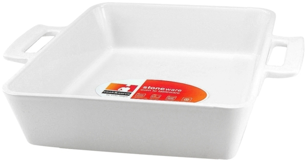 CreaTable Auflaufform quadratisch 32 cm TRUE SCALE aus Steinzeug / Auflaufformen / Backofenform / Ofenform Bild 1