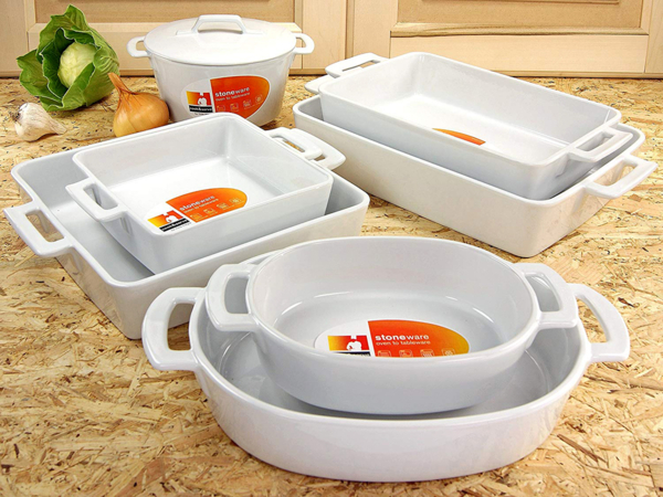 CreaTable Auflaufform quadratisch 32 cm TRUE SCALE aus Steinzeug / Auflaufformen / Backofenform / Ofenform Bild 3