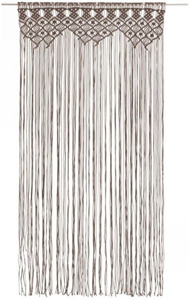 vidaXL Makramee Vorhang Taupe 140x240 cm Baumwolle 323983