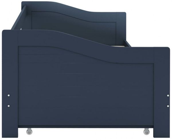 vidaXL Ausziehsofa Bettgestell Grau Kiefernholz 90×200 cm 283151 Bild 14