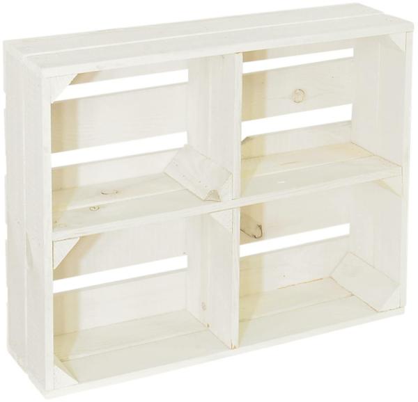 CHICCIE 6 Set Holzregal Schmalhanz 50x40x15cm - Weiß + Regal