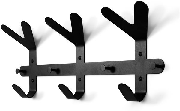 Spinder FRONDO Garderobenständer aus Stahl, Modernes Design, Schwarz