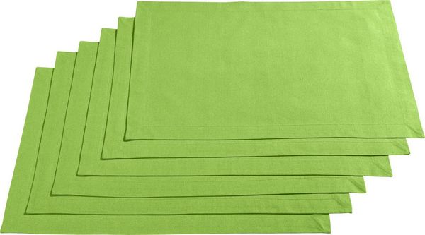 REDBEST Platzset Tischset "Seattle" 6er-Pack, Baumwolle Uni
