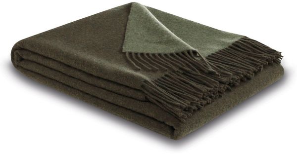 Wohndecke Soft Impression im Doubleface-Look, Biederlack, Wolle-Kaschmir-Mix
