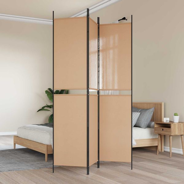 vidaXL 3-teiliger Raumteiler Beige 150 x 220 cm Stoff 42039223