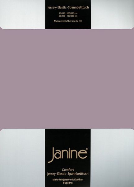 Janine Spannbettlaken ELASTIC 5002, Jersey-Elasthan, Gummizug: rundum, (1 Stück), für Matratzen bis 35 cm Höhe, 95% Baumwolle, hochwertig, langlebig