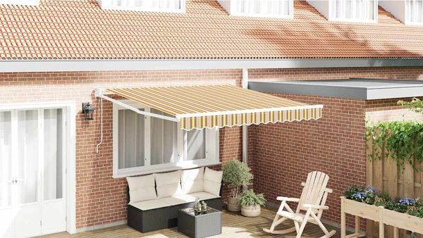 vidaXL Ausziehbare Markise Mehrfarbig 350 x 250 cm 3330312