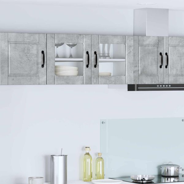 vidaXL Wandglas-Schrank PORTO Beton Grau 80 x 31 x 40 cm Holzwerkstoff 885298