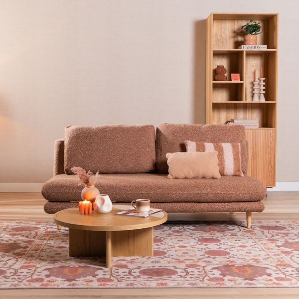 Bronx71 Schlafsofa 2-Sitzer Lauri Bouclé Melange terrakotta