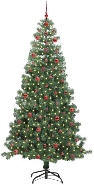 vidaXL Weihnachtsbaum mit 300 LEDs mit Ständer Grün 240 cm PVC 3396398 Bild 3
