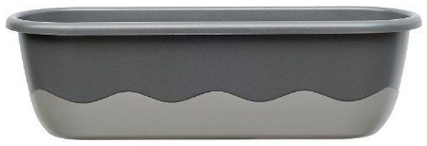 Plastia Blumenkasten mit Selbstbewässerung Mareta, 80 cm o. H. anthrazit grau