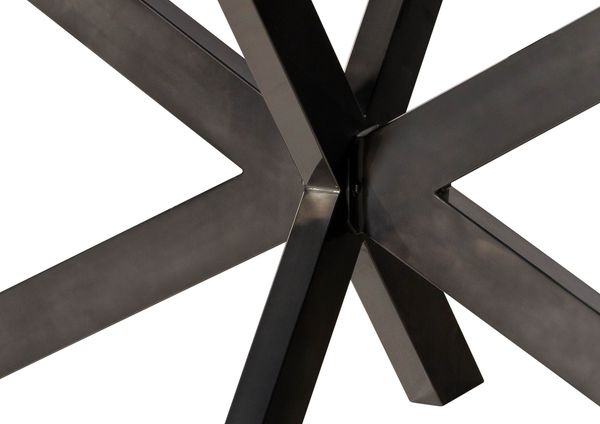 Esstisch Akazie 200x100x74 natur lackiert / Epoxid schwarz, Kreuzgestell anthrazit glänzend EPOXY Bild 7