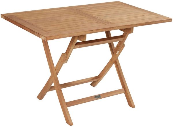 Gartentisch Colorado Klapptisch rechteckig Teak 120x70x75cm