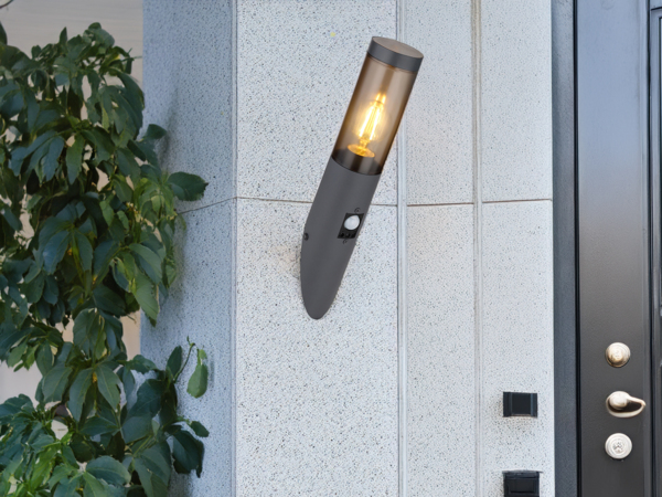 Wandleuchte, Fackel Design, anthrazit rauch, H 41 cm Bild 5