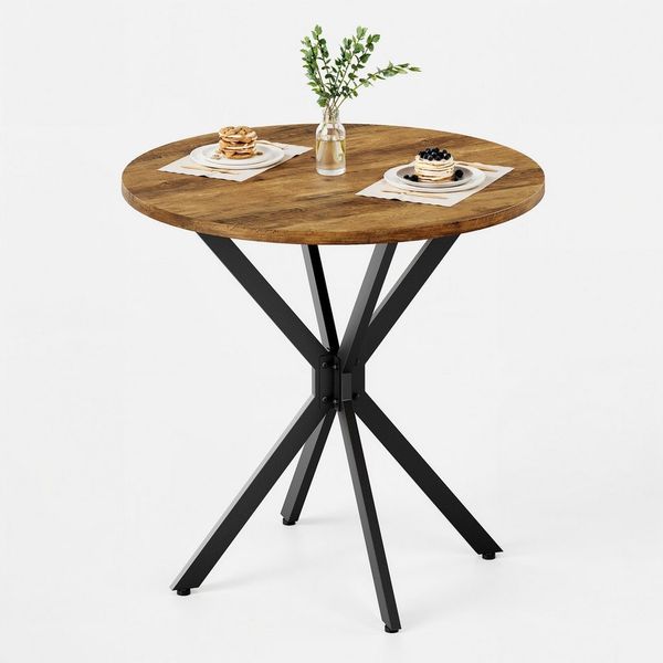 BlingBin Esstisch Küchentisch Quadratisch Esszimmertisch mit Spinnenfuß Kleiner Tisch (1 Stück, 1-St, 80x75 cm), für 2-4 Personen für Küche, Esszimmer und Wohnzimmer