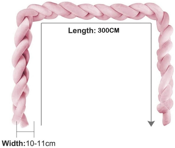 NUODWELL Nestchenschlange Twist Weave Baby Kopfschutz Bettumrandung Bild 2