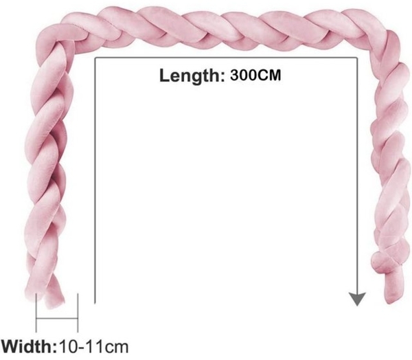 NUODWELL Nestchenschlange Twist Weave Baby Kopfschutz Bettumrandung Bild 4