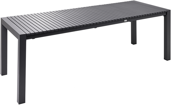 Ausziehbarer Gartentisch ARDESIO 160 220 cm 90 cm Metall Dunkelgrau