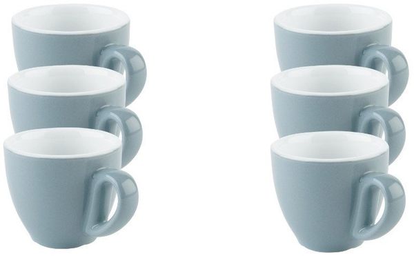 APS Espressotasse 6er Set Espresso Tassen -SNUG-, 6-tlg, Porzellan, für Heißgetränke aller Art geeignet