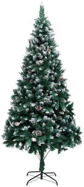 vidaXL Künstlicher Weihnachtsbaum mit Zapfen und Schnee 210 cm 321017