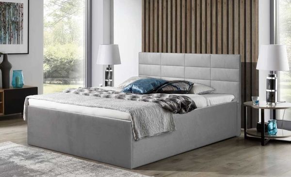 Halmon Schlafkomfort Betten Polsterbett Athena (Seitenhöhe 32cm), 100 cm höhe des Kopfteils, In verschiedenen Größen und Farben