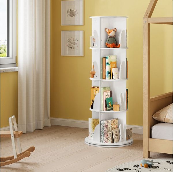 Woltu Kinderregal, 1-tlg, Bücherregal Kinder, drehbar, 360° drehbar
