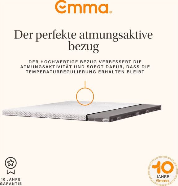 Emma, Topper Emma Original Pro Topper, 9 cm hoch, Kaltschaum, Komfortschaum, Wendbarer Topper, ab 6x90x200cm und weiteren Größen