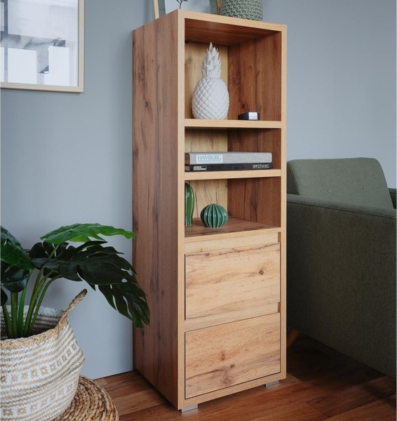 Regal >Ravenna< in Honig-Eiche - 45x131x37cm (BxHxT)