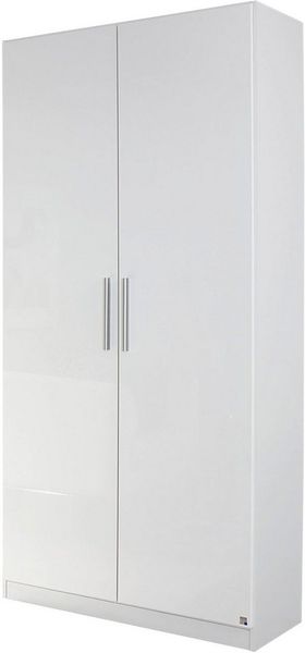 rauch Mehrzweckschrank Garderobe Drehtürenschrank Kleiderschrank Schrank Schuhschrank MINOSA Breite 91 cm mit 4 Einlegeböden, viel Stauraum MADE IN GERMANY