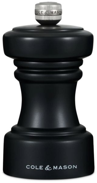 Cole & Mason H233060 Salzmühle Schwarz Buchenholz Karbonstahl Karbonstahl Salz 104 mm