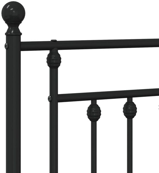 vidaXL Bettgestell mit Kopf- und Fußteil Metall Schwarz 80x200 cm 353546 Bild 9