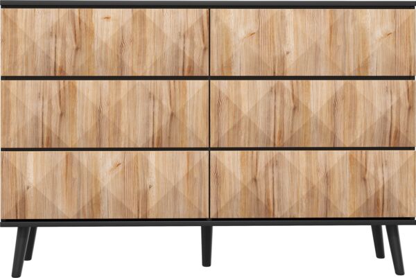 Merax Sideboard und die Kommode zeichnen sich durch eine Kombination, Schwarz und Holz Bild 9