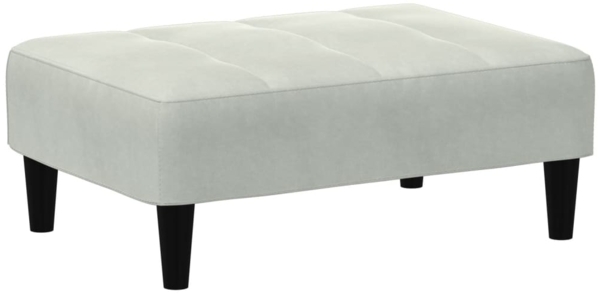 vidaXL Fußhocker Hellgrau 77x55x31 cm Samt 4007366