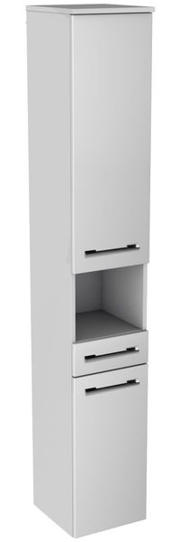 Lanzet Hochschrank mit Nische 30 cm, rechts, Weiß