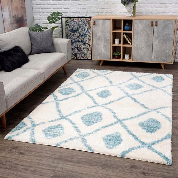 Carpet City Hochflor-Teppich Pulpy 563, rechteckig, Höhe: 30 mm, besonders weich, Ethno Look, ideal für Wohnzimmer & Schlafzimmer